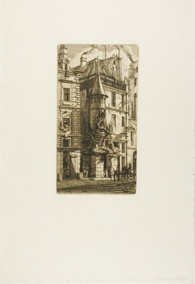 Maison avec une tourelle, rue de la Tixeranderie, Paris - Charles Meryon
