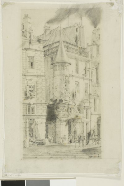 Maison avec une tourelle, rue de la Tixeranderie, Paris - Charles Meryon