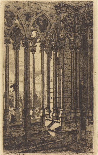 La galerie Notre-Dame, Paris - Charles Meryon