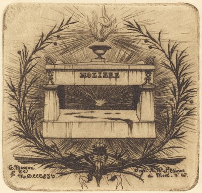 Le tombeau de Molière, au Père-Lachaise, Paris - Charles Meryon