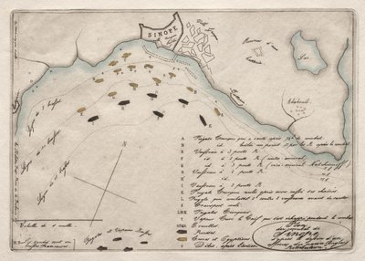 Carte de la bataille de Sinope - Charles Meryon