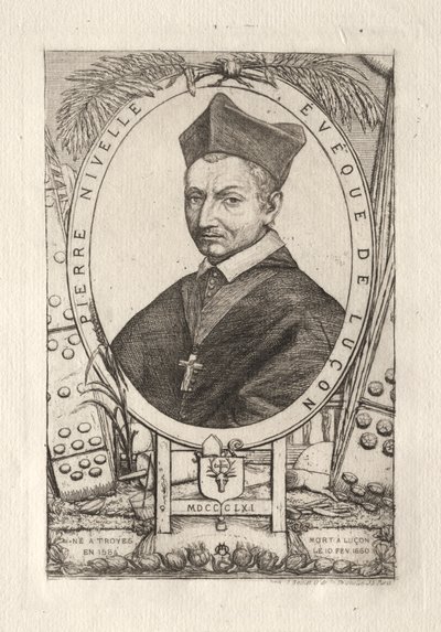 Pierre Nivelle, évêque de Luçon, 1861 - Charles Meryon
