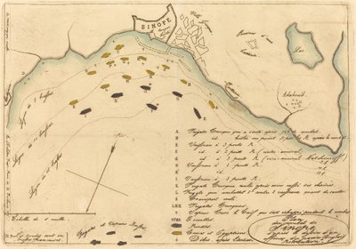Plan du Combat de Sinope - Charles Meryon