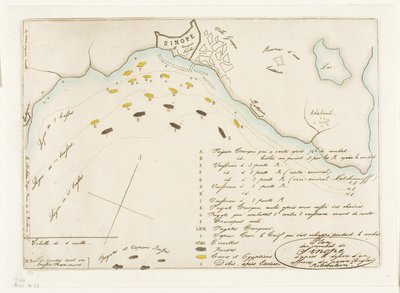 Plan de la bataille de Sinope - Charles Meryon