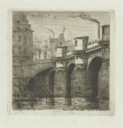 Pont-Neuf sur la Seine à Paris (Eaux-Fortes sur Paris) - Charles Meryon