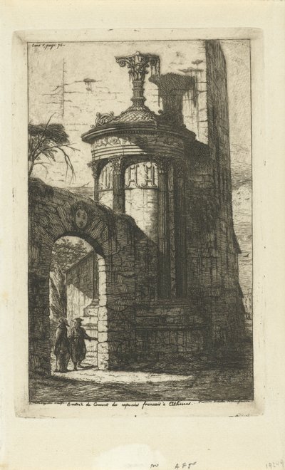 Entrée du couvent des Capucins français à Athènes - Charles Meryon