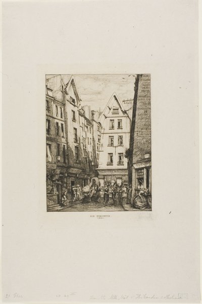 Rue Pirouette aux Halles, Paris - Charles Meryon