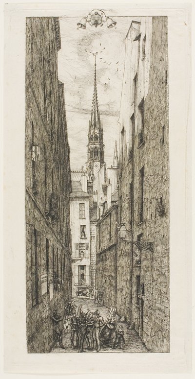 Rue des Chantres, Paris - Charles Meryon