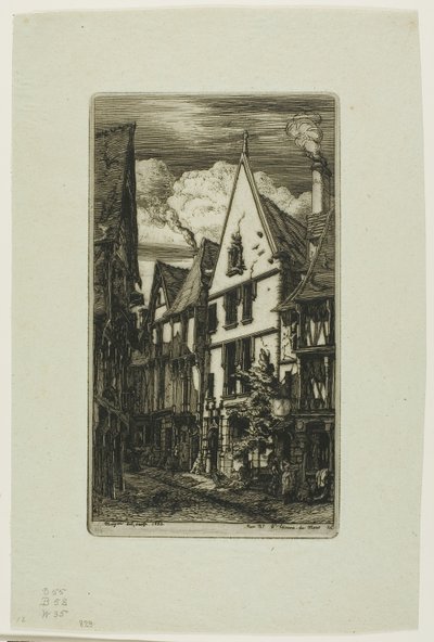 Rue des Toiles, Bourges - Charles Meryon
