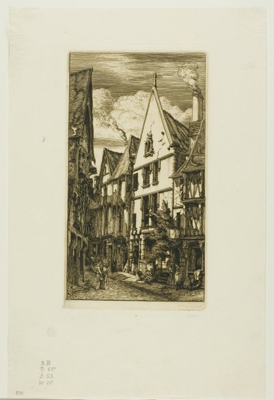 Rue des Toiles, Bourges - Charles Meryon