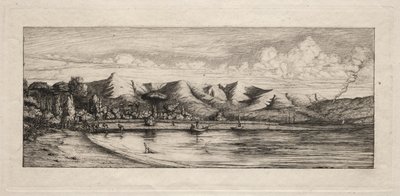 Pêche à la senne au large de Charcoal Burners Point, Akaroa, 1865 - Charles Meryon