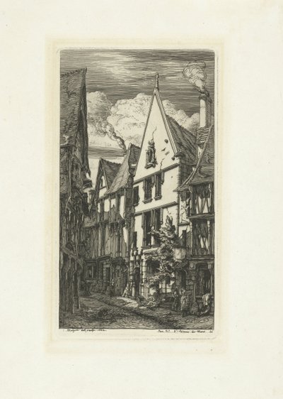 Rue des Toiles à Bourges - Charles Meryon