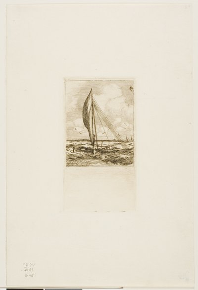 Proa à voile rapide, archipel de Mulgrave, Océanie - Charles Meryon