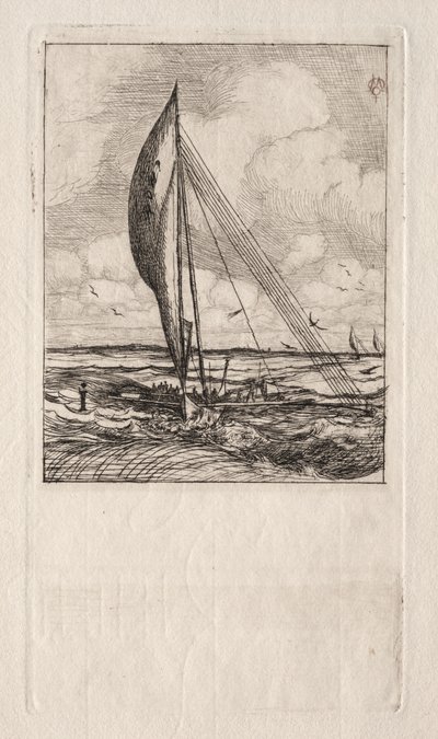 Proa à voile rapide, Archipel de Mulgrave, Océanie - Charles Meryon