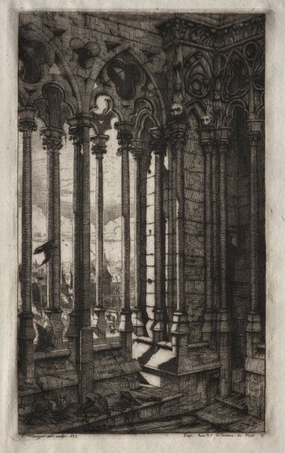 Les Eaux-fortes de Paris : La Galerie de Notre-Dame, 1853 - Charles Meryon