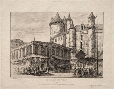 Le Grand Châtelet, Paris, vers 1780 - Charles Meryon