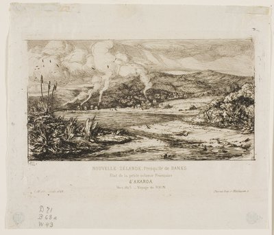 La Petite Colonie Française à Akaroa, 1845 - Charles Meryon