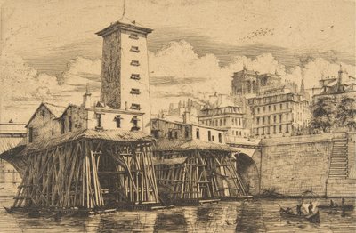 La pompe de Notre-Dame, Paris - Charles Meryon