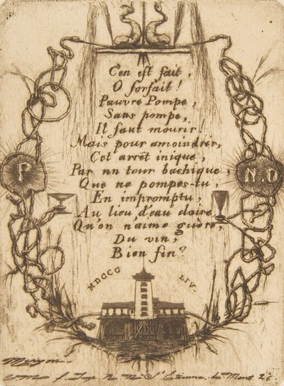La pompe de Notre-Dame petite plaque - Charles Meryon