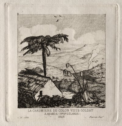 La cabane des anciens soldats colons à Akaroa - Charles Meryon