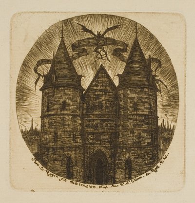 La vieille porte du Palais de Justice, Paris - Charles Meryon