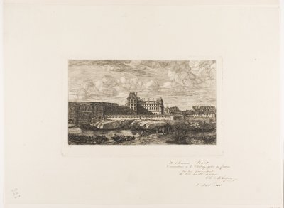Le Vieux Louvre, Paris, 1651 - Charles Meryon