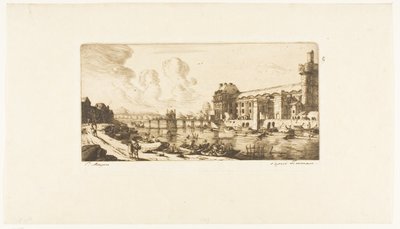 Le "Pavillon de Mademoiselle" et une partie du Louvre - Charles Meryon