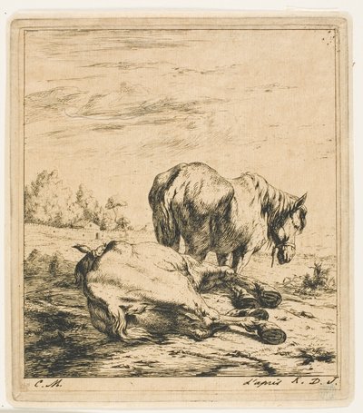 Les deux chevaux - Charles Meryon