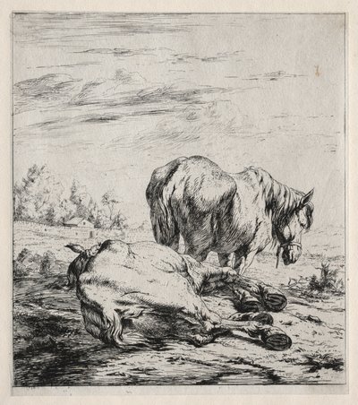 Les deux chevaux - Charles Meryon
