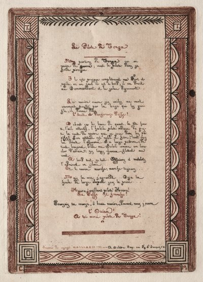Vers au pilote de Tonga - Charles Meryon