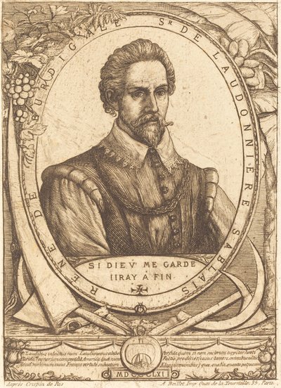 René Laudonnière Sablais (De Burdigale) - Charles Meryon after Crispijn de Passe I