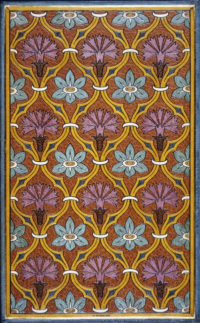 Couverture intérieure avec motif floral - Charles Meunier