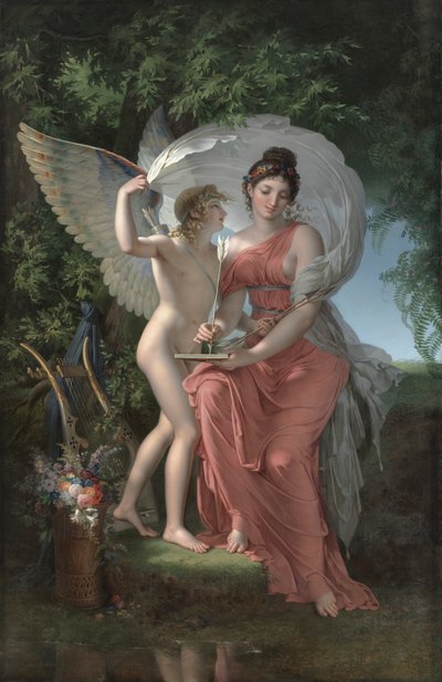 Érato, muse de la poésie lyrique - Charles Meynier