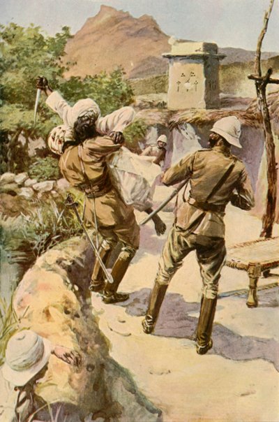 Roberts sauvé par un soldat à Bhagwana, 1901 - Charles Mills Sheldon