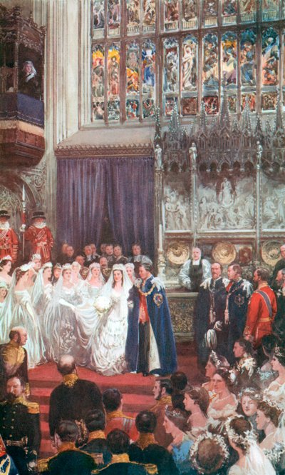 Le Mariage du roi Édouard VII et de la reine Alexandra à la chapelle Saint-Georges, Windsor, le 10 mars 1863 - Charles Mills Sheldon