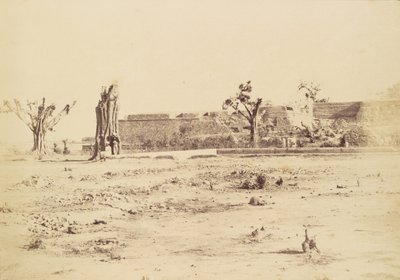 Paysage aride avec une forteresse non identifiée, Delhi - Charles Moravia