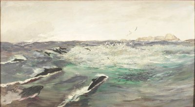 Marsouins chassant le maquereau - Charles Napier Hemy
