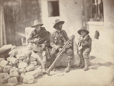 Pifférari Assis, musiciens de rue italiens (dans la cour, 21 Quai de Bourbon) - Charles Nègre