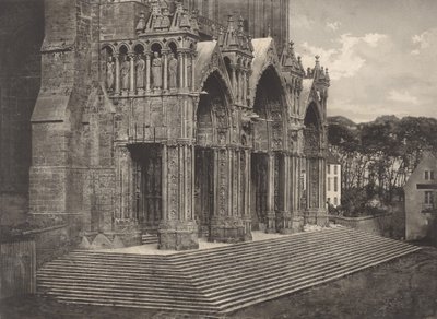 Planche XII Cathédrale de Chartres, Portique du Midi Planche XII Cathédrale de Chartres..., 1855 - Charles Nègre