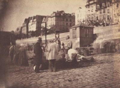 Scène de marché au port de l