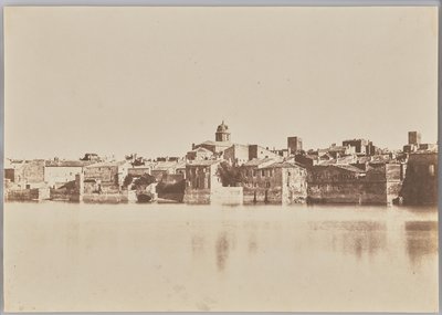 Vue des rives du Rhône, "Arles" - Charles Nègre