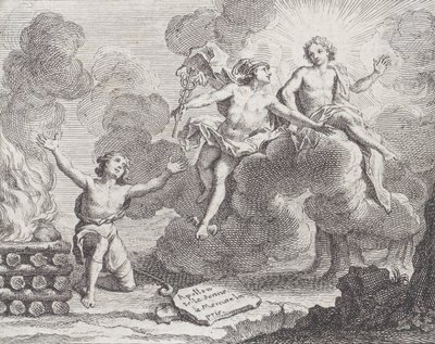 Apollon, Mercure et les bergères, Fable X dans La Motte, Fables Nouvelles, 1719 - Charles Nicolas Cochin