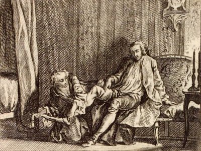 La Courtisane amoureuse - Charles Nicolas Cochin