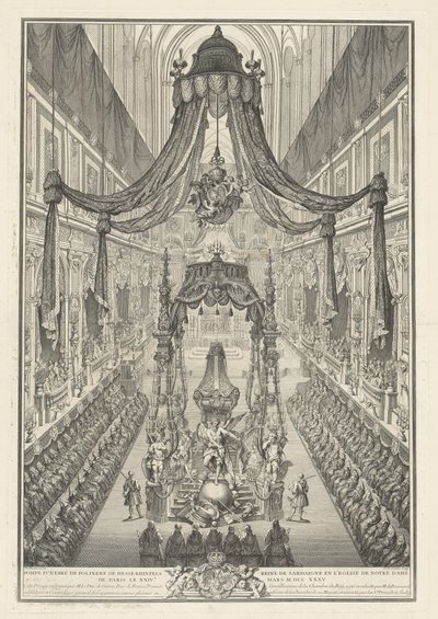 Pompe funèbre de Polixène de Hesse-Rhinfels - Charles Nicolas Cochin I