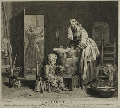 La lavandière - Charles Nicolas Cochin I