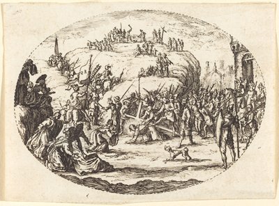 Le petit portement de croix - Charles Nicolas Cochin I after Jacques Callot