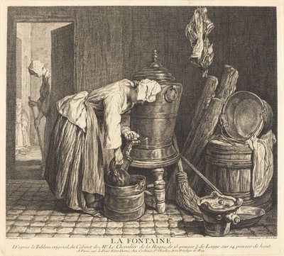 La Fontaine - Charles Nicolas Cochin I after Jean Siméon Chardin