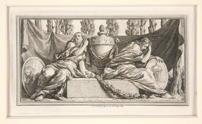 Vignette funéraire pour Mme. de France, Duchesse de Parme - Charles Nicolas Cochin the younger