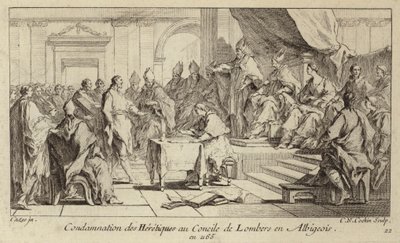 Condamnation des Cathares comme hérétiques au Concile de Lombers, France - Charles Nicolas II Cochin