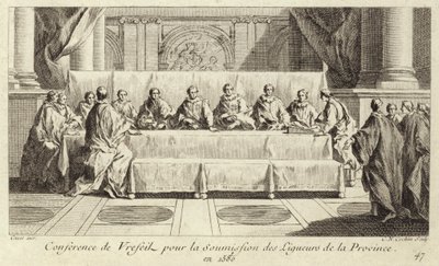 Conférence pour la soumission des membres de la Ligue catholique en Languedoc - Charles Nicolas II Cochin